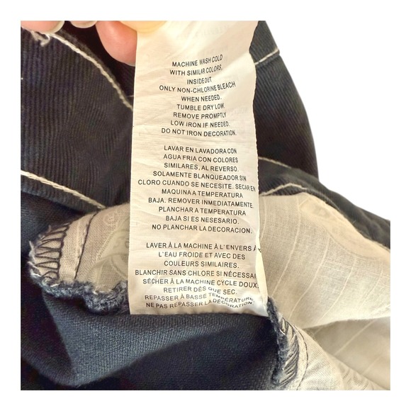 Dickies Women Work‎ Pants Navy White Stitch Size 11 / 30 Relaxed Fit 100% Cotton - Picture 7 of 7